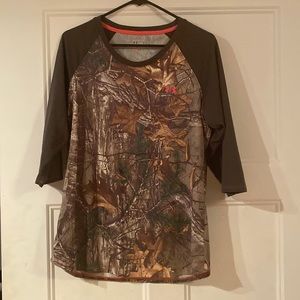 Under armour 3/4 sleeve camo top